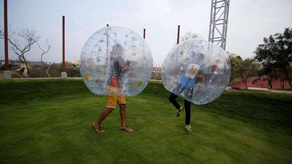 Thrilling body zorbing at Sahas Ramoji Adventure Park – fun-filled activity for adventure seekers in Hyderabad